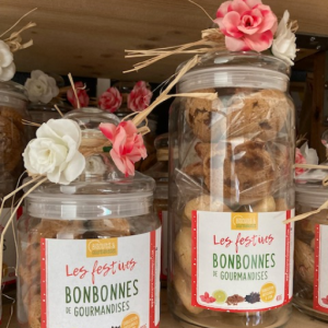 Bonbonne de biscuits -déco fleurie trop jolie