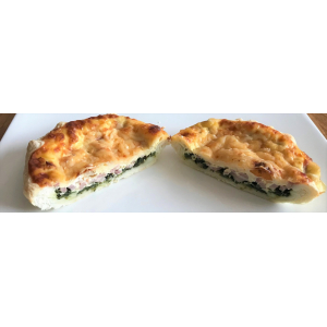 Quart de tarte aux épinards et au bacon