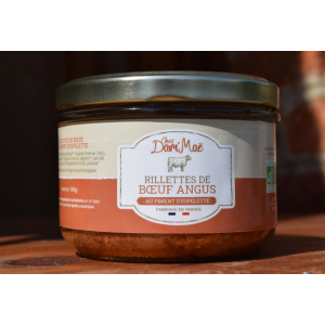 Rillettes de boeuf angus bio piment d'espelet