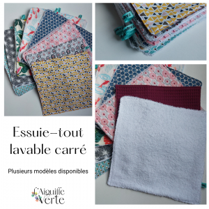 Essuie-tout lavable carré