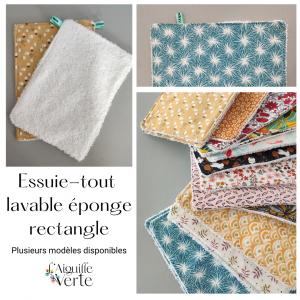 Essuie-tout lavable rectangle