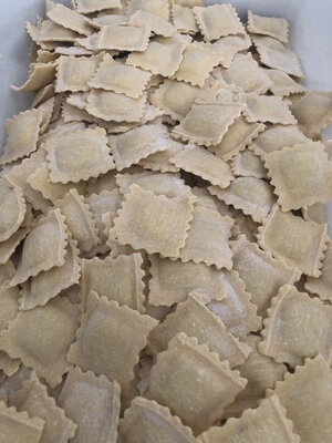 Raviolis à la tomme/champignons