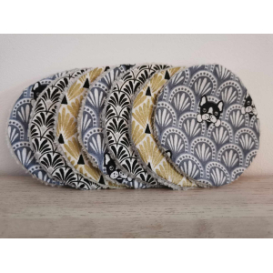 Disques lavables 'chien et or'