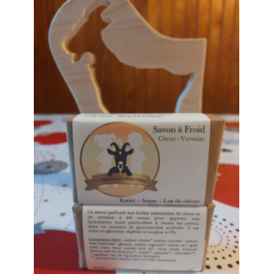 Savon citron-verveine au lait de nos chèvres