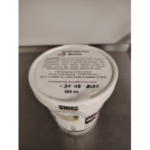 Sorbet plein fruit mojito