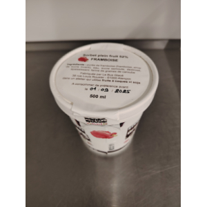 Sorbet plein fruit framboise