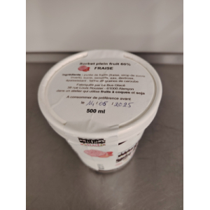 Sorbet plein fruit fraise
