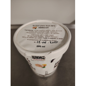 Sorbet plein fruit abricot
