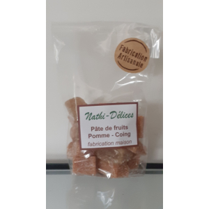 Pâte de fruits pomme, coing.