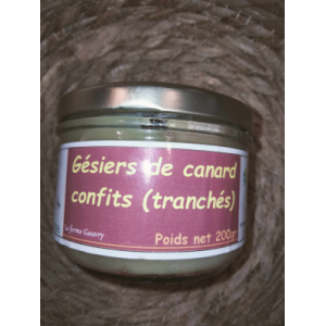 Gésiers confits tranchés 200 gr