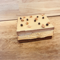Entremet brownies caramel chocolat