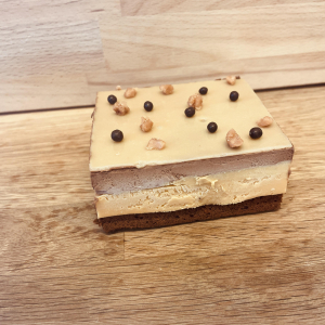 Entremet brownies caramel chocolat