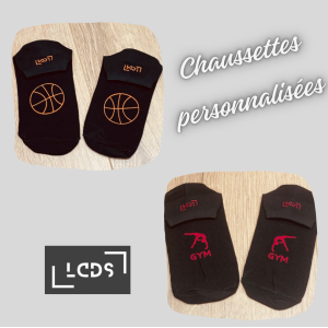 Chaussettes noires personnalisables