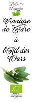 Vinaigre de cidre à l'ail des ours