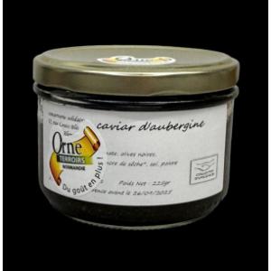 Caviar d'aubergine à l'encre de seiche