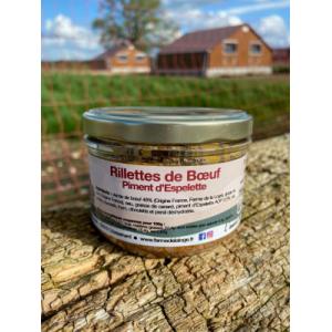 Rillettes de boeuf piment d'espelette