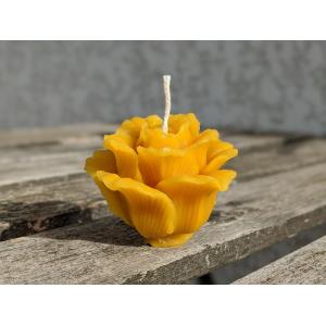 Bougie rose en cire d'abeille