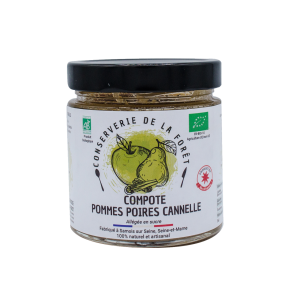 Compote pommes poires cannelle allégée