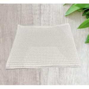 Torchon nid d'abeille blanc cassé