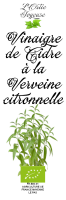 Vinaigre de cidre à la verveine citronnelle