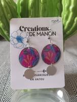 Boucles fuschia rondes