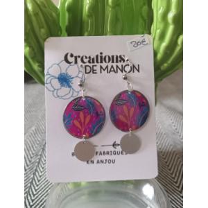 Boucles fuschia rondes