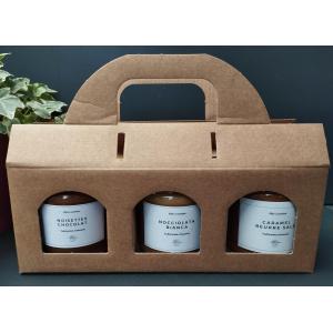 Coffret kraft 3 pâtes à tartiner