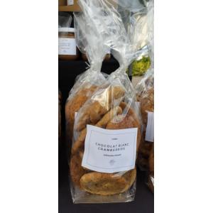 Mini cookies chocolats blanc cranberries