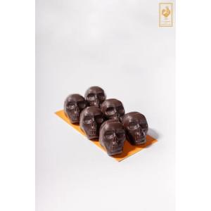 6 têtes de mort noir praliné noisette