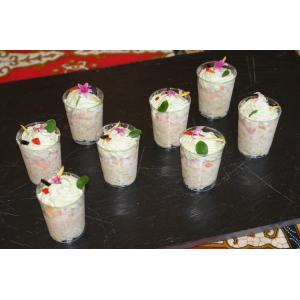 Verrines - poireaux/crevettes le 24/12