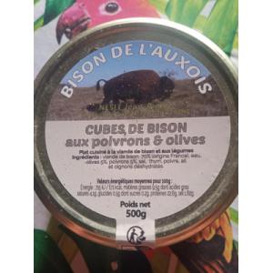 Cubes de bison aux poivrons et olives