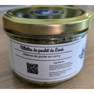 Rillettes de poulet de loué au curry