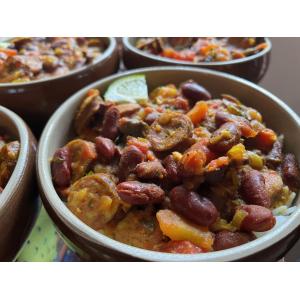 Rougail saucisses réunionnais riz basmati