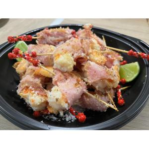 🍤crevettes habillées de bacon noix de coco