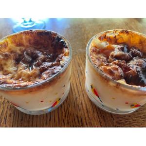 Flan pâtissier aux raisins et rhum x 2