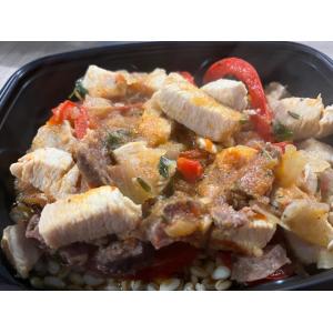 Poulet 🐓mijoté chorizo blé