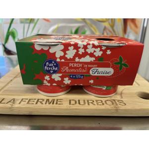 Yaourt aromatises à la fraise du perche