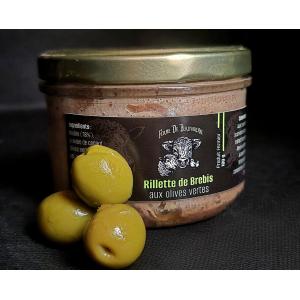 Rillette de brebis aux olives vertes