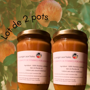 Compote 100% pommes sans sucre ajouté -lot  2