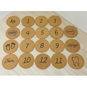 Ronds en liège, étapes pour photos de bébé