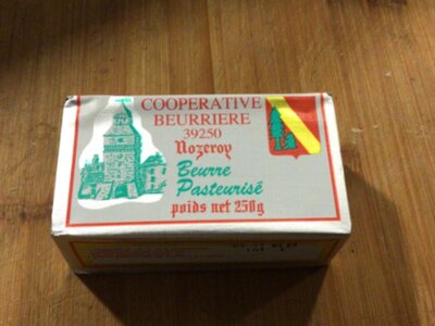 Beurre pasteurisé coopérative de  nozeroy