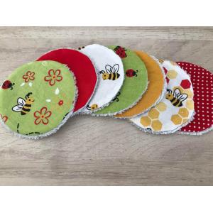 Disques lavables 'abeilles'