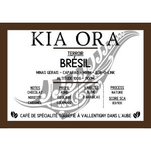 Kia ora 250g - origine brésil - en grains