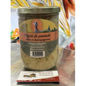 Mijoté de pintade fermière cidre champignons