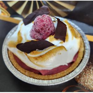 Tartelette framboise meringuée glacée