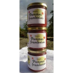 Compote bio de pomme framboise