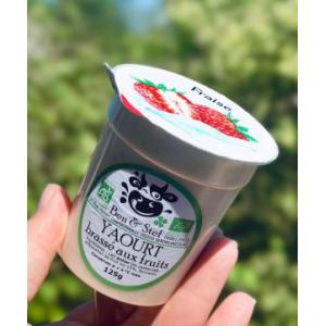 Yaourt brassé fraise (lait entier)