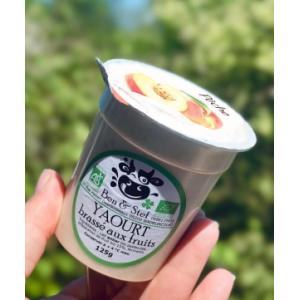 Yaourt brassé peche (lait entier)