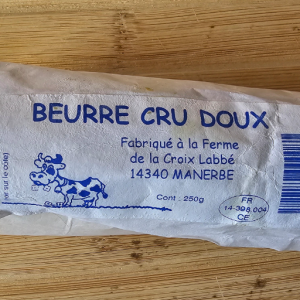 Beurre cru fermier doux (250g)