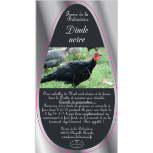Dinde de noel la belvindière ( max 4 kg)